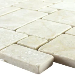 Naturstein Marmor Mosaikfliesen Kilkenny Cream