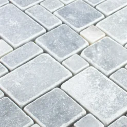 Alternative view of Naturstein Marmor Mosaikfliesen Kilkenny Hellgrau