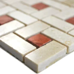 Naturstein Mosaik Fliesen Umay Beige Pink