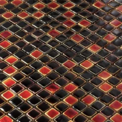 Alternative view of Naturstein Mosaikfliesen Firestone Rot Mix