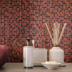 Naturstein Mosaikfliesen Firestone Rot Mix -Mosafil Shop naturstein mosaikfliesen firestone rot mix 7 1