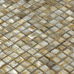 Alternative view of Naturstein Mosaikfliesen Honeylake Gold Silber