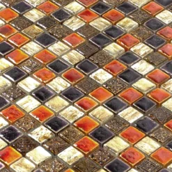 Alternative view of Naturstein Mosaikfliesen Toskana Rot Kupfer Mix