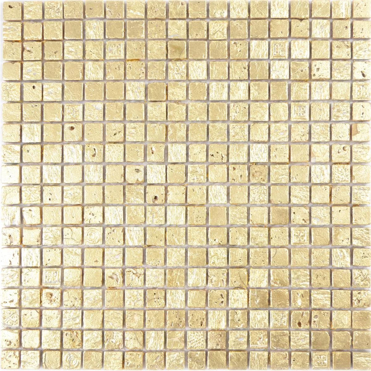 Naturstein Resin Mosaikfliesen Lucky Gold 5 Naturstein Resin Mosaikfliesen Lucky Gold – Bild 3