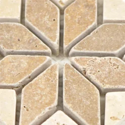 Alternative view of Naturstein Rosone Baton Braun Beige 10x10cm