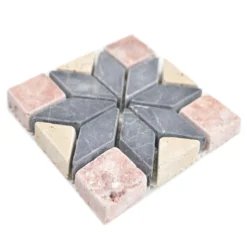 Naturstein Rosone Gramling Beige Rot Schwarz 10x10cm 7 Naturstein Rosone Gramling Beige Rot Schwarz 10x10cm -Mosafil Shop naturstein rosone gramling beige rot schwarz 10x10cm 3 4