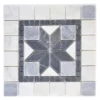 Naturstein Rosone Lizard Schwarz Weiß Grau 30x30cm 2 Naturstein Rosone Lizard Schwarz Weiß Grau 30x30cm -Mosafil Shop naturstein rosone lizard schwarz weiss grau 30x30cm 1 32