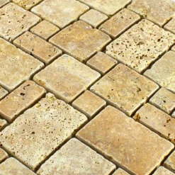 Alternative view of Naturstein Travertin Mosaikfliesen LaGrange Gold
