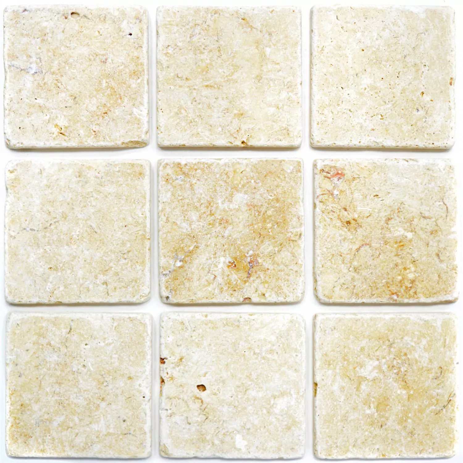 Natursteinfliesen Limestone Garbagna Beige 10x10cm 5 Natursteinfliesen Limestone Garbagna Beige 10x10cm – Bild 3