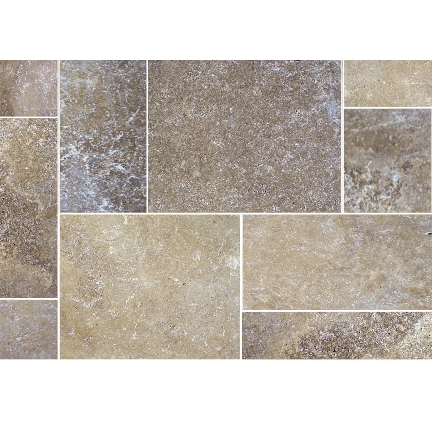 Natursteinfliesen Travertin Patara Noce Römischer Verband 3 Natursteinfliesen Travertin Patara Noce Römischer Verband