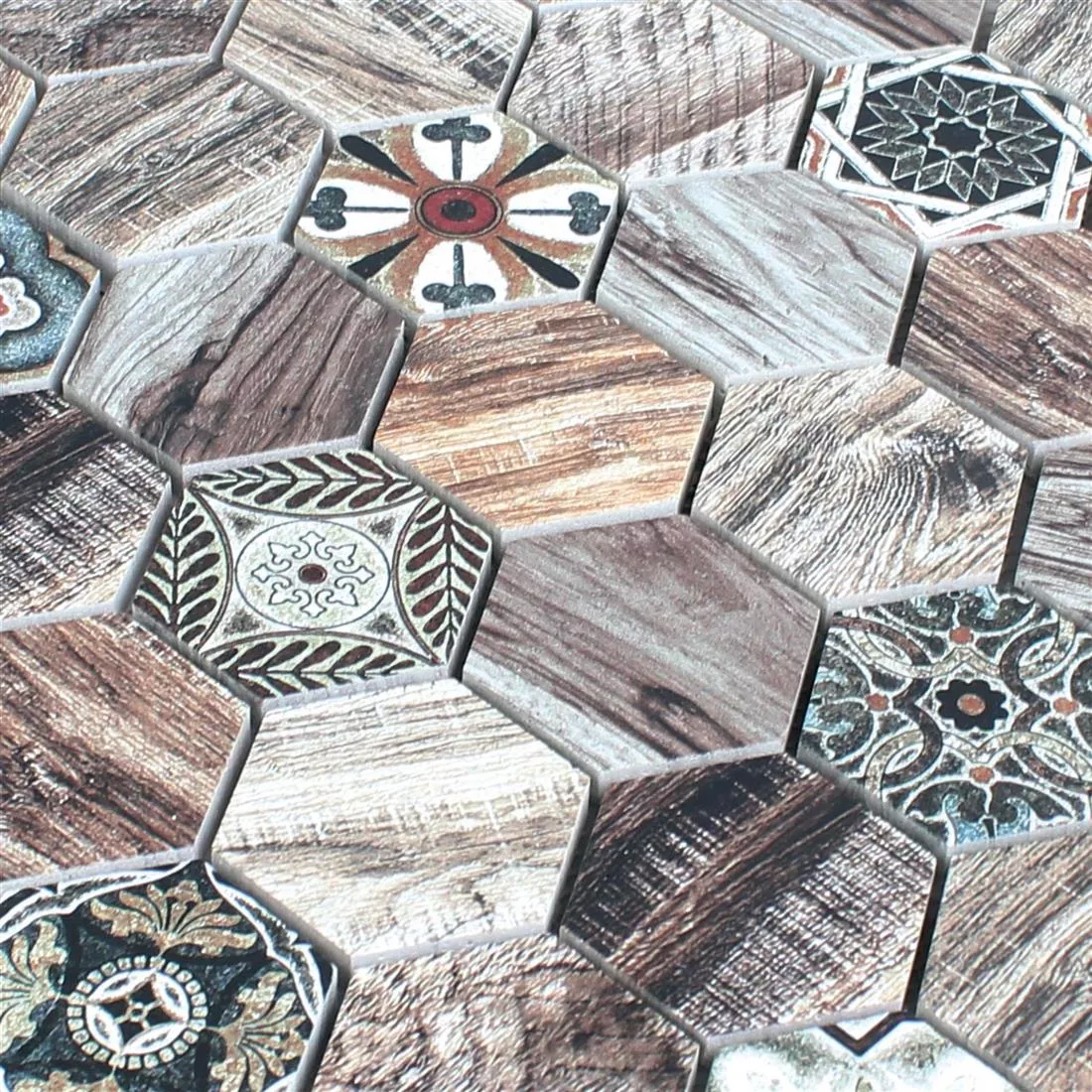 Natursteinmosaik Fliesen Kapstadt Holzoptik Braun 4 Natursteinmosaik Fliesen Kapstadt Holzoptik Braun – Bild 2
