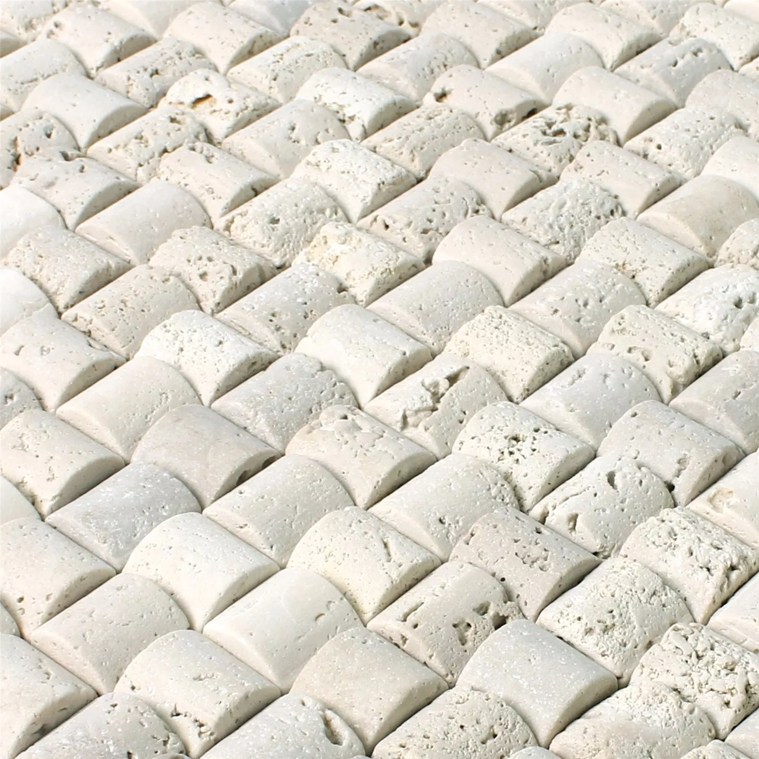Natursteinmosaik Fliesen Travertin Galene Beige 3D 4 Natursteinmosaik Fliesen Travertin Galene Beige 3D – Bild 2