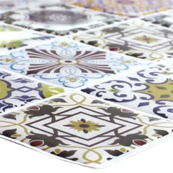 Retro Wandtattoo Brevard Bunt Selbstklebend