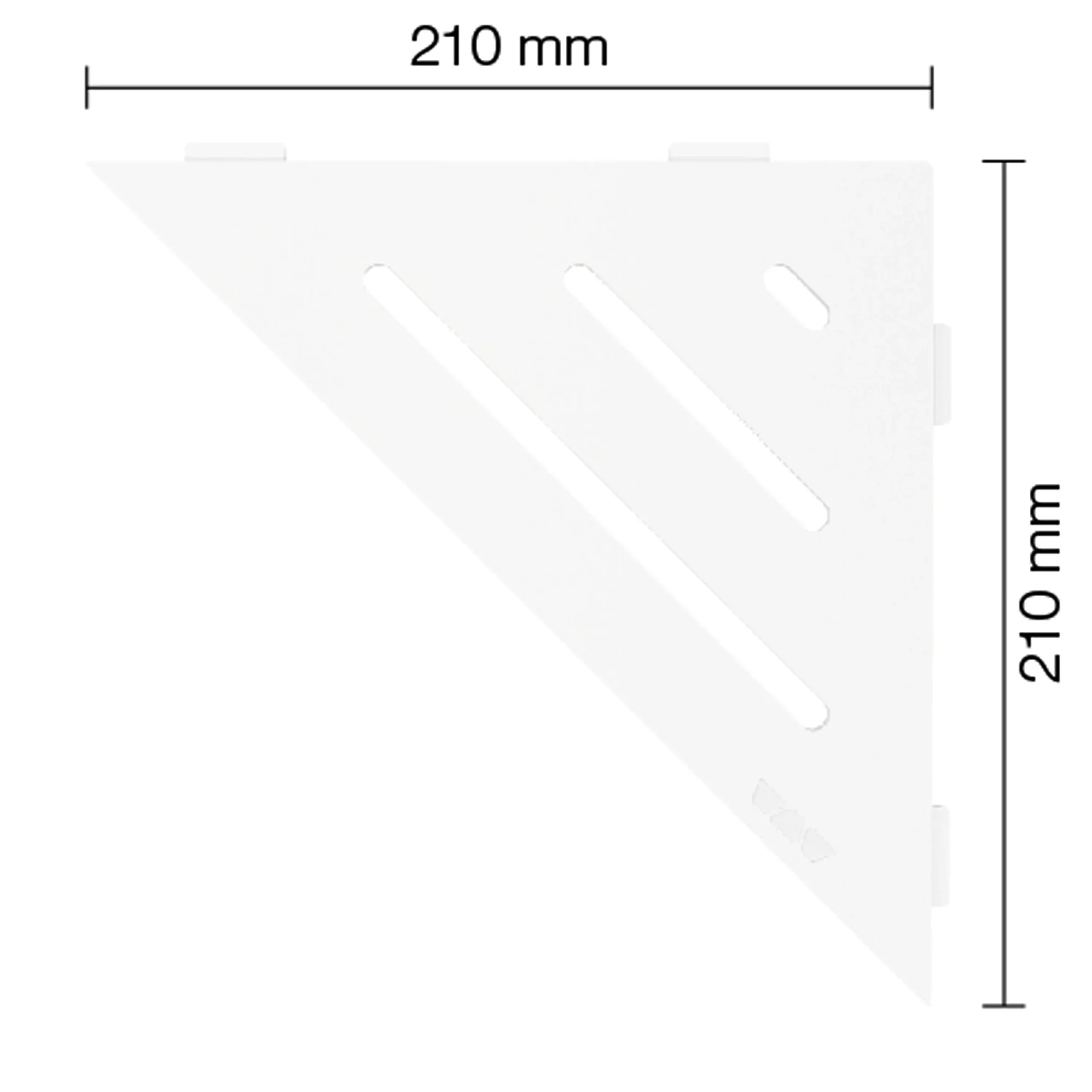 Wandablage Duschablage Schlüter Dreieck 21x21cm Wave Weiß 4 Wandablage Duschablage Schlüter Dreieck 21x21cm Wave Weiß – Bild 2