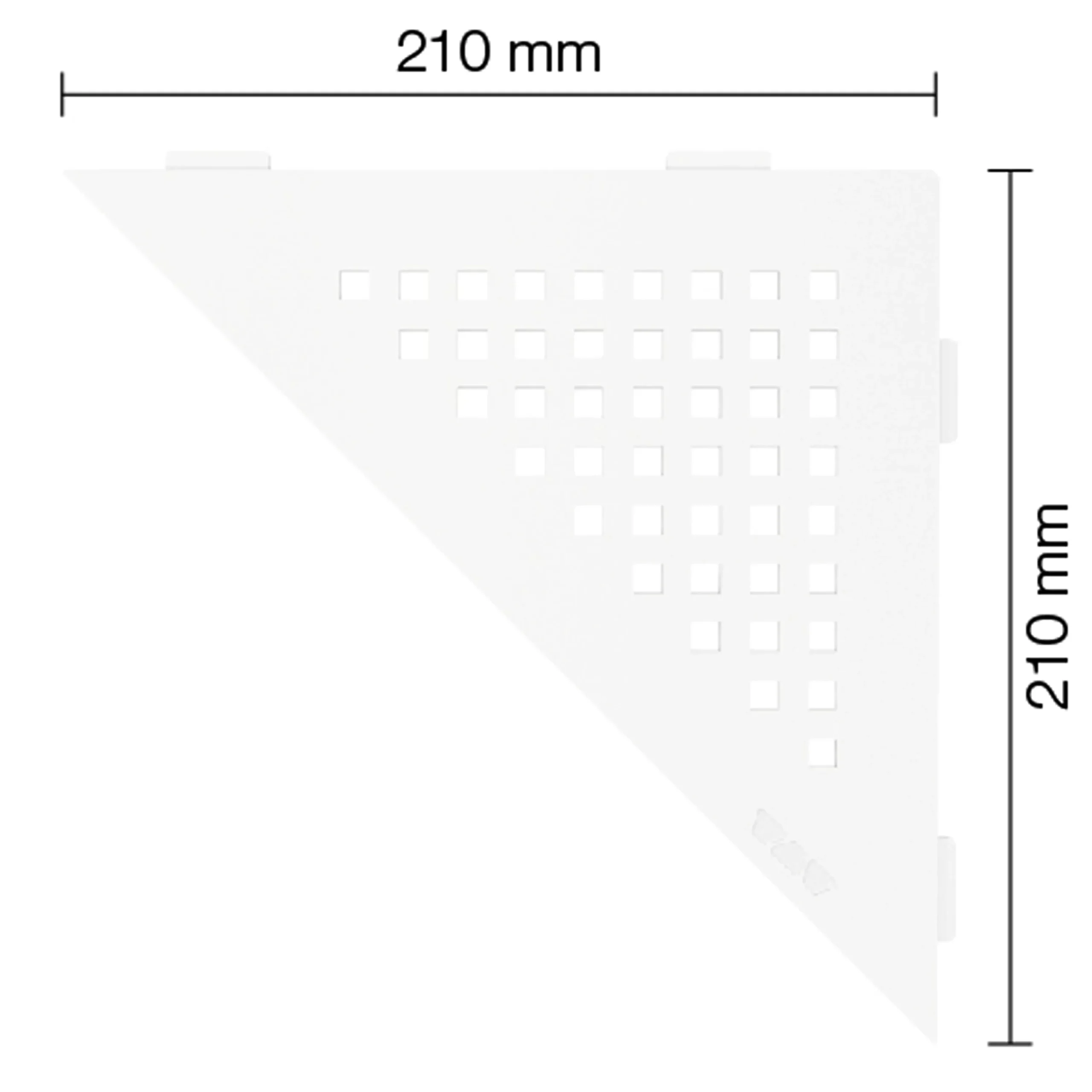 Wandablage Duschablage Schlüter Dreieck 21x21cm Square Weiß 4 Wandablage Duschablage Schlüter Dreieck 21x21cm Square Weiß – Bild 2