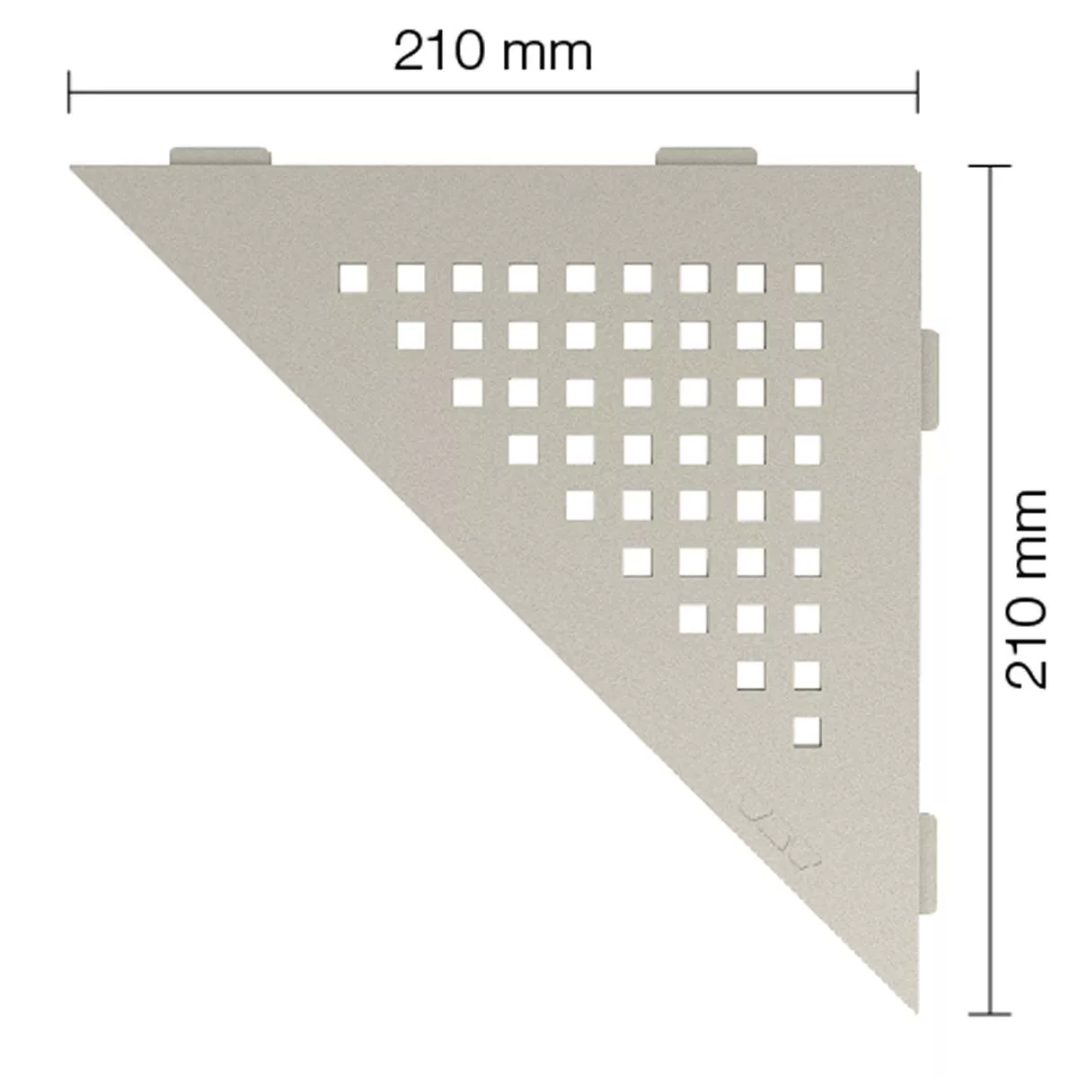 Wandablage Duschablage Schlüter Dreieck 21x21cm Square Cream 5 Wandablage Duschablage Schlüter Dreieck 21x21cm Square Cream – Bild 3