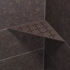 Wandablage Duschablage Schlüter Dreieck 21x21cm Floral Bronze -Mosafil Shop schlueter duschablage wandablage ses1d5tsob shelf s1 edelstahl corner floral bronze 03 jpg a721