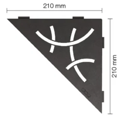Alternative view of Wandablage Duschablage Schlüter Dreieck 21x21cm Curve Dunkel Anthrazit