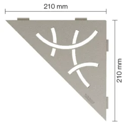 Alternative view of Wandablage Duschablage Schlüter Dreieck 21x21cm Curve Grau