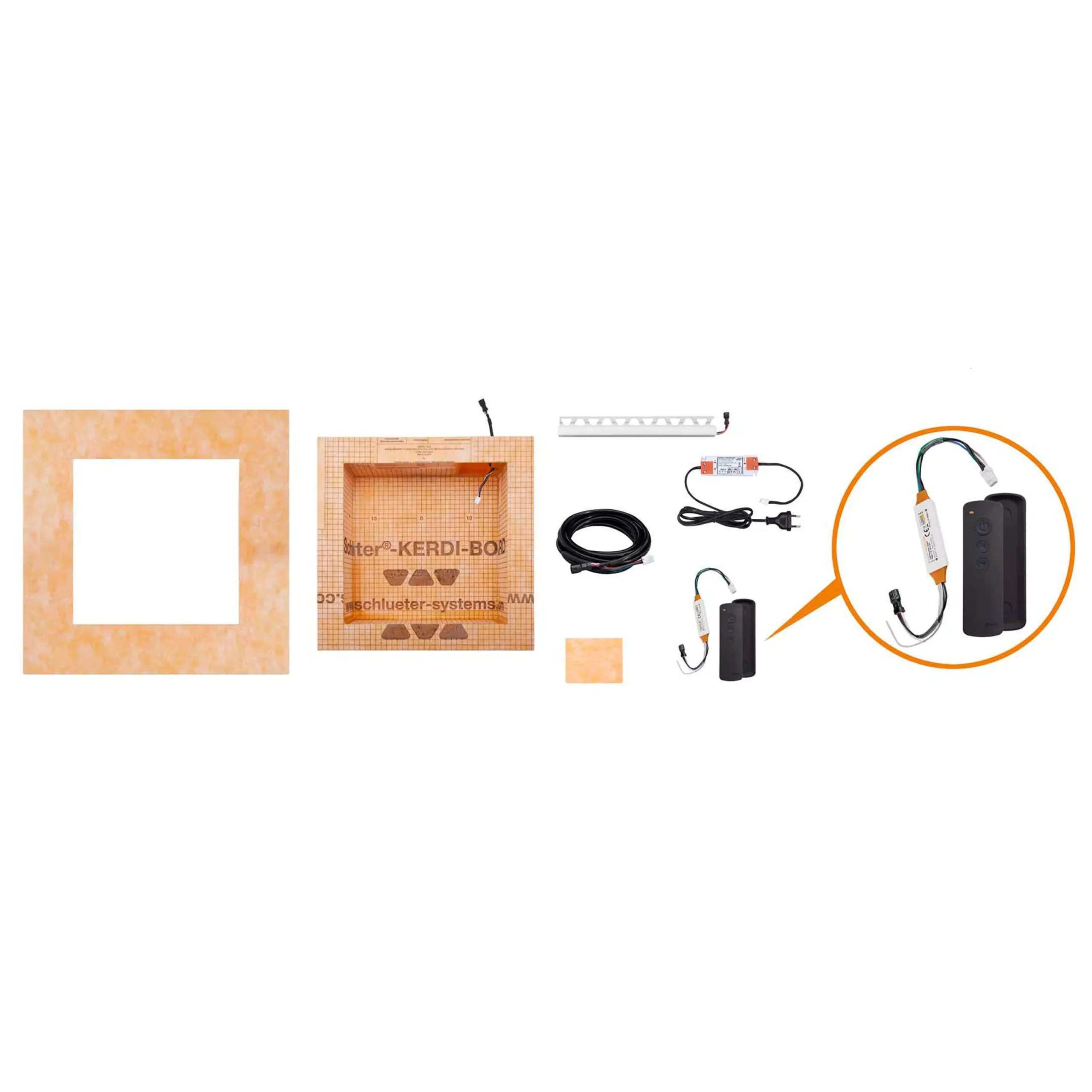 Schlüter NLT-BR Nischen Set RGB LED-Beleuchtung Steuerbar 30,5x30,5x0,89 Cm 6 Schlüter NLT-BR Nischen Set RGB LED-Beleuchtung Steuerbar 30,5x30,5x0,89 Cm – Bild 4