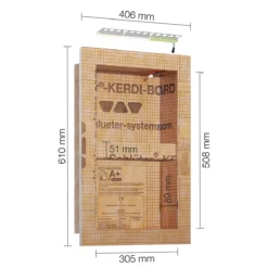 Schlüter Kerdi Board NLT Nischen Set LED-Beleuchtung Neutralweiß 30,5x50,8x0,89 Cm