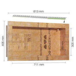 Schlüter Kerdi Board NLT Nischen Set LED-Beleuchtung Neutralweiß 71,1x30,5x0,89 Cm