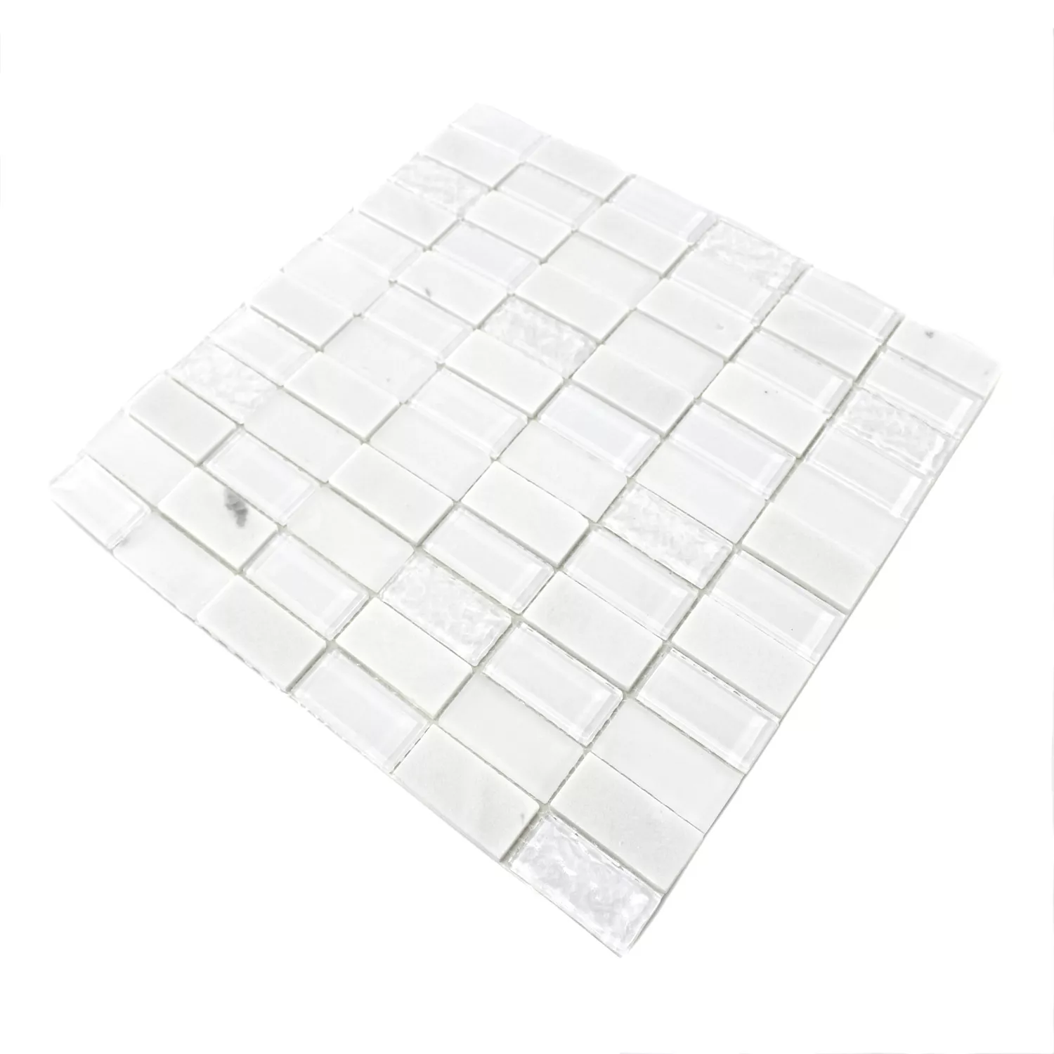 Selbstklebende Mosaik Naturstein Glas Mix Weiss Poliert 5 Selbstklebende Mosaik Naturstein Glas Mix Weiss Poliert – Bild 3