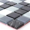 Selbstklebendes Glasmosaik Schwarz Grau -Mosafil Shop selbstklebendes glasmosaik schwarz grau 1 100