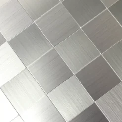 Alternative view of Selbstklebendes Metall Mosaik Fliesen Silber
