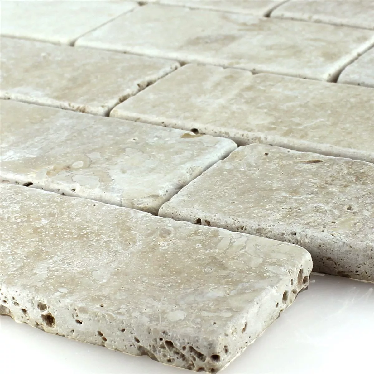 Travertin Mosaikfliese Bugio Chiaro Brick 3 Travertin Mosaikfliese Bugio Chiaro Brick