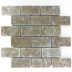 Travertin Mosaikfliesen Bugio Noce Brick 7 Travertin Mosaikfliesen Bugio Noce Brick -Mosafil Shop travertin mosaikfliesen bugio noce brick 3 67