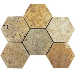 Travertin Naturstein Mosaikfliesen Mercado Sechseck Gold 9 Travertin Naturstein Mosaikfliesen Mercado Sechseck Gold -Mosafil Shop travertin naturstein mosaikfliesen mercado sechseck gold 4 75