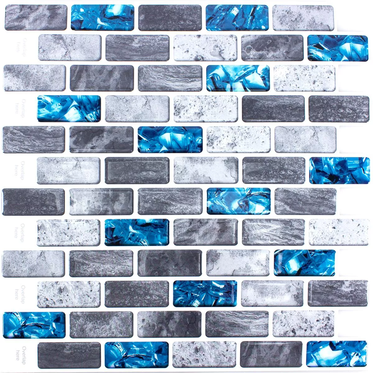 Vinyl Mosaik Fliesen Belleza Blau Grau Selbstklebend 6 Vinyl Mosaik Fliesen Belleza Blau Grau Selbstklebend – Bild 4