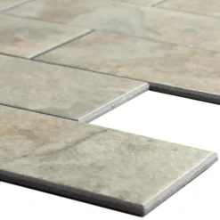 Vinyl Mosaikfliesen Freeport Steinoptik Selbstklebend Beige