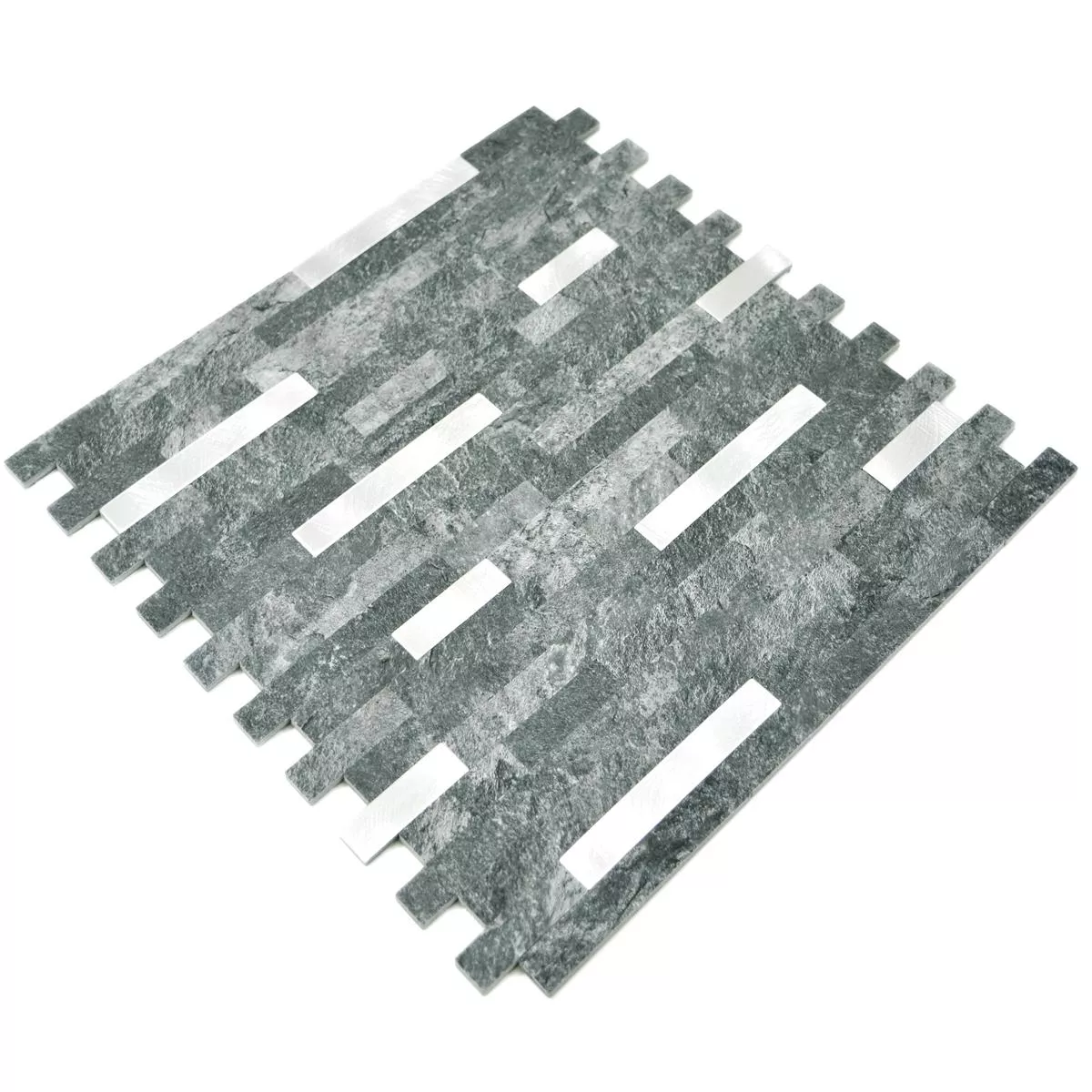 Vinyl Mosaikfliesen Maywald Selbstklebend Schwarz Silber 5 Vinyl Mosaikfliesen Maywald Selbstklebend Schwarz Silber – Bild 3