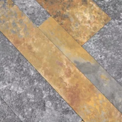 Alternative view of Vinyl Mosaikfliesen Mirbach Selbstklebend Braun Gold