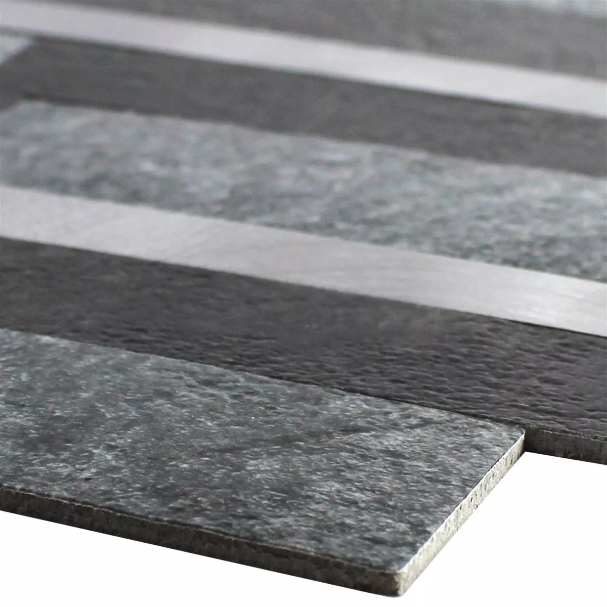 Vinyl Mosaikfliesen Mirbach Selbstklebend Schwarz Silber 3 Vinyl Mosaikfliesen Mirbach Selbstklebend Schwarz Silber