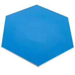 Vinyl Sechseck Wandfliese Century Selbstklebend Blau