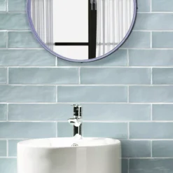 Wandfliese Algier Handgemacht 7,5x15cm Himmelblau -Mosafil Shop wandfliese algier handgemacht 7 5x15cm himmelblau 4 3