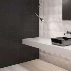 Wandfliesen Skyline Grundfliese Matt Schwarz -Mosafil Shop wandfliese skyline grundfliese schwarz 25x25cm 04 jpg 1