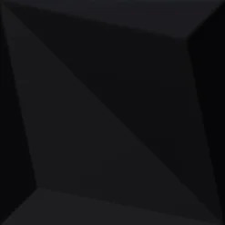 Wandfliesen Skyline 3D Origami Matt Schwarz