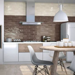 Wandfliesen Conway Gewellt 7,5x30cm Dunkelbraun -Mosafil Shop wandfliesen conway gewellt 7 5x30cm dunkelbraun 4 4