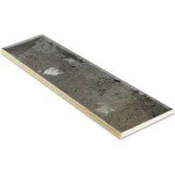 Alternative view of Wandfliesen Kiowa Glänzend Gewellt Grau 6x25cm