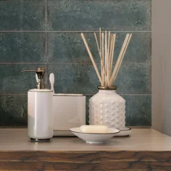 Wandfliesen Lara Glänzend Gewellt 10x30cm Grün -Mosafil Shop wandfliesen lara glaenzend gewellt 10x30cm gruen 4 72