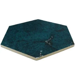 Alternative view of Wandfliesen Lara Glänzend Gewellt 13x15cm Hexagon Blau