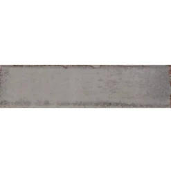 Wandfliesen Maestro Gewellt Glänzend Grau 7,5x30cm