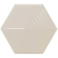 Wandfliesen Rockford 3D Hexagon 12,4x10,7cm Beige