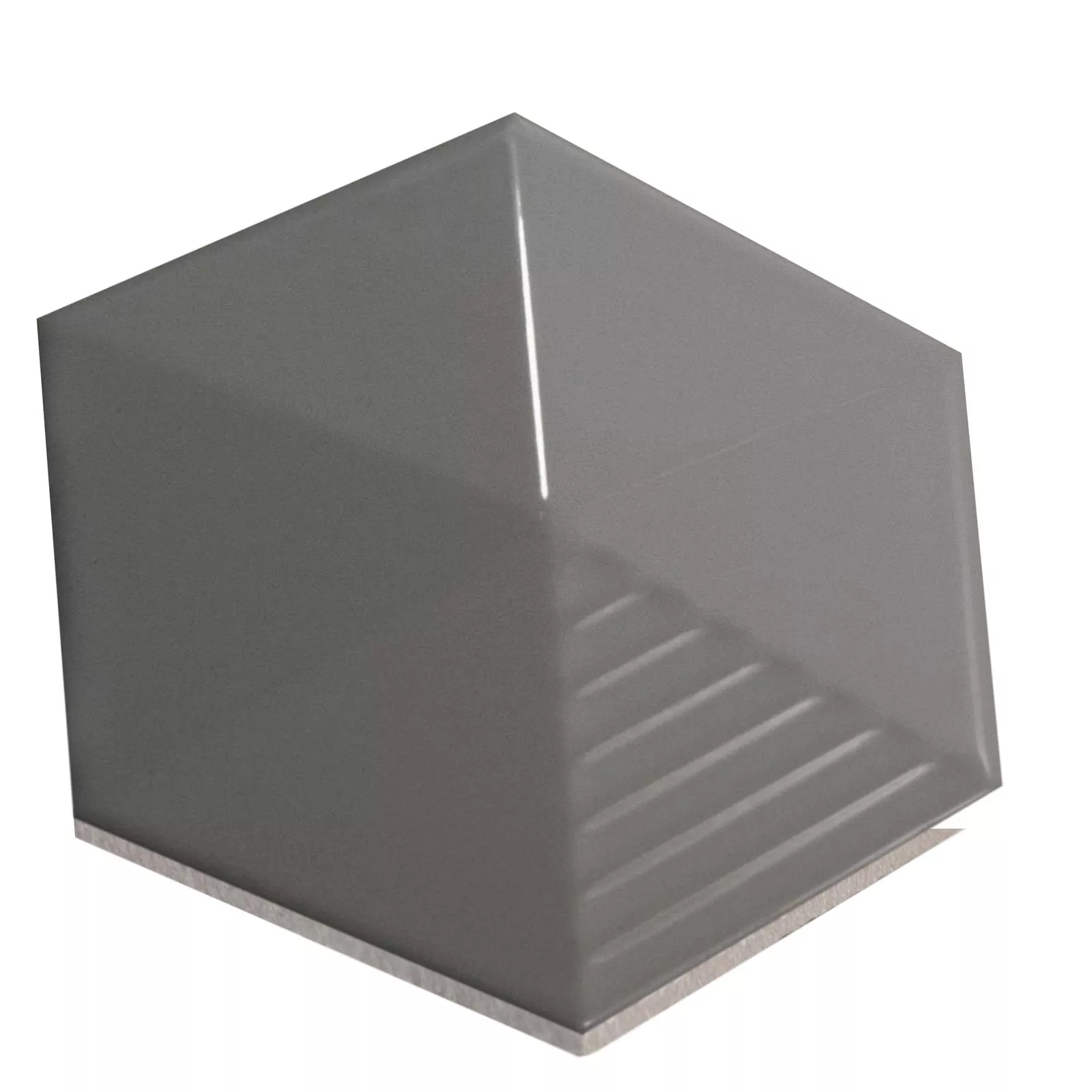 Wandfliesen Rockford 3D Hexagon 12,4x10,7cm Grau 4 Wandfliesen Rockford 3D Hexagon 12,4x10,7cm Grau – Bild 2