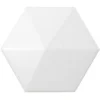 Wandfliesen Rockford 3D Hexagon 12,4x10,7cm Weiß Matt -Mosafil Shop wandfliesen rockford 3d hexagon 12 4x10 7cm weiss matt 1 1