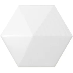 Wandfliesen Rockford 3D Hexagon 12,4x10,7cm Weiß Matt